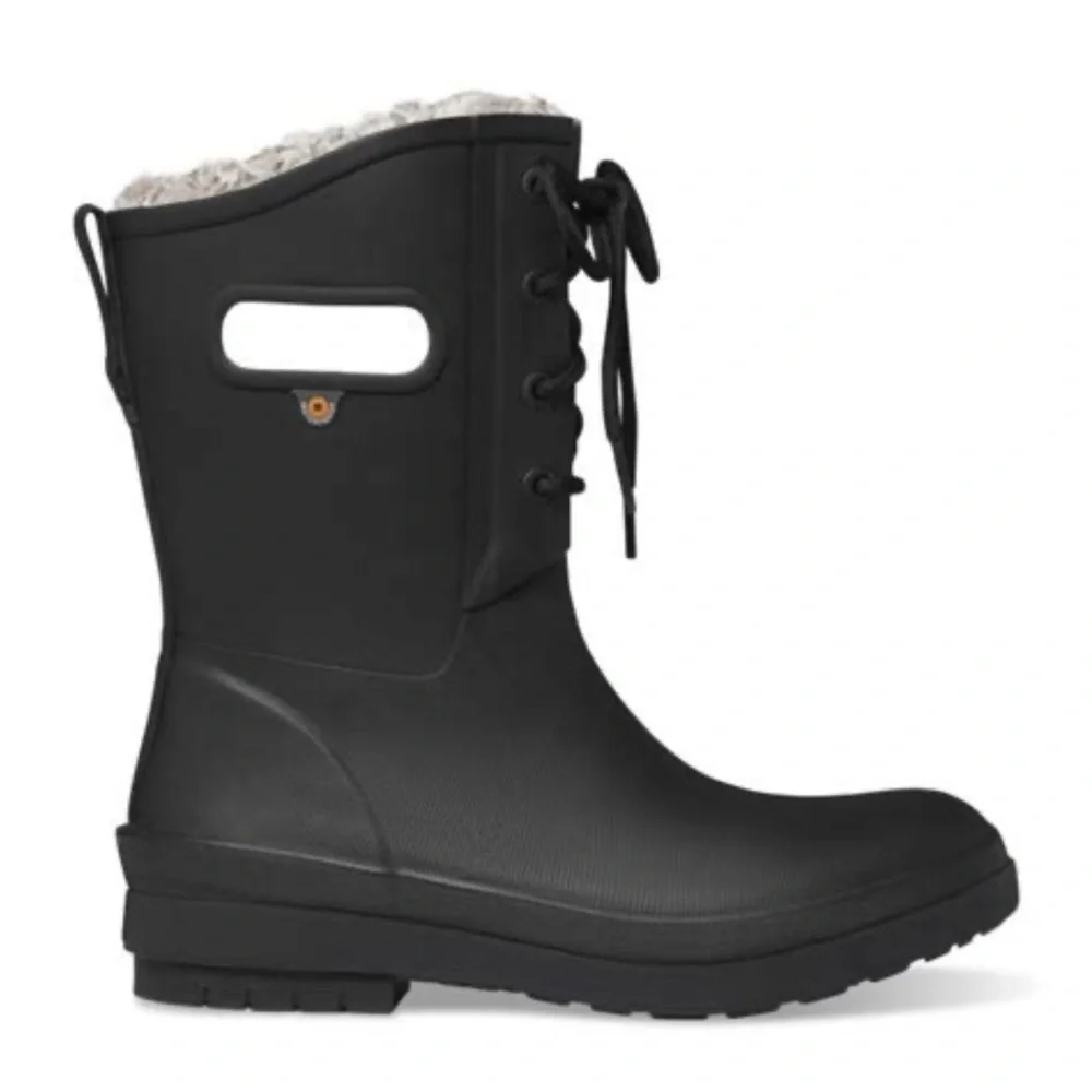 Bogs Amanda Plush Waterproof Lace Up Mid Winter Boots Youth 4/37 Warm Rain Snow - Picture 16 of 16